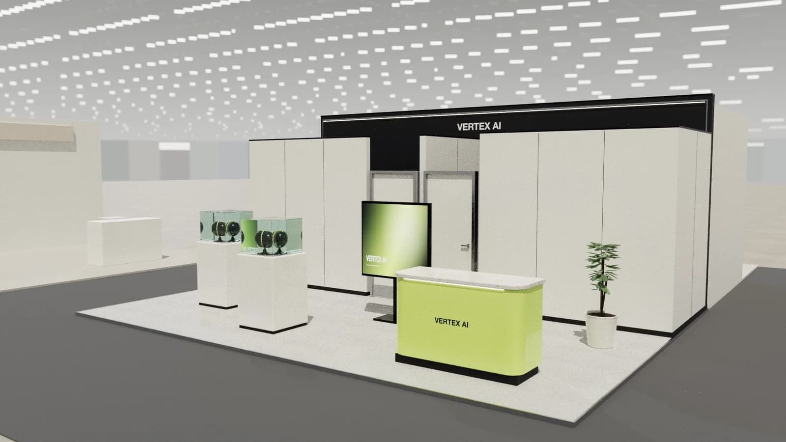 Clinic & consultation: 8 × 6 m peninsula stand exhibition stand idea