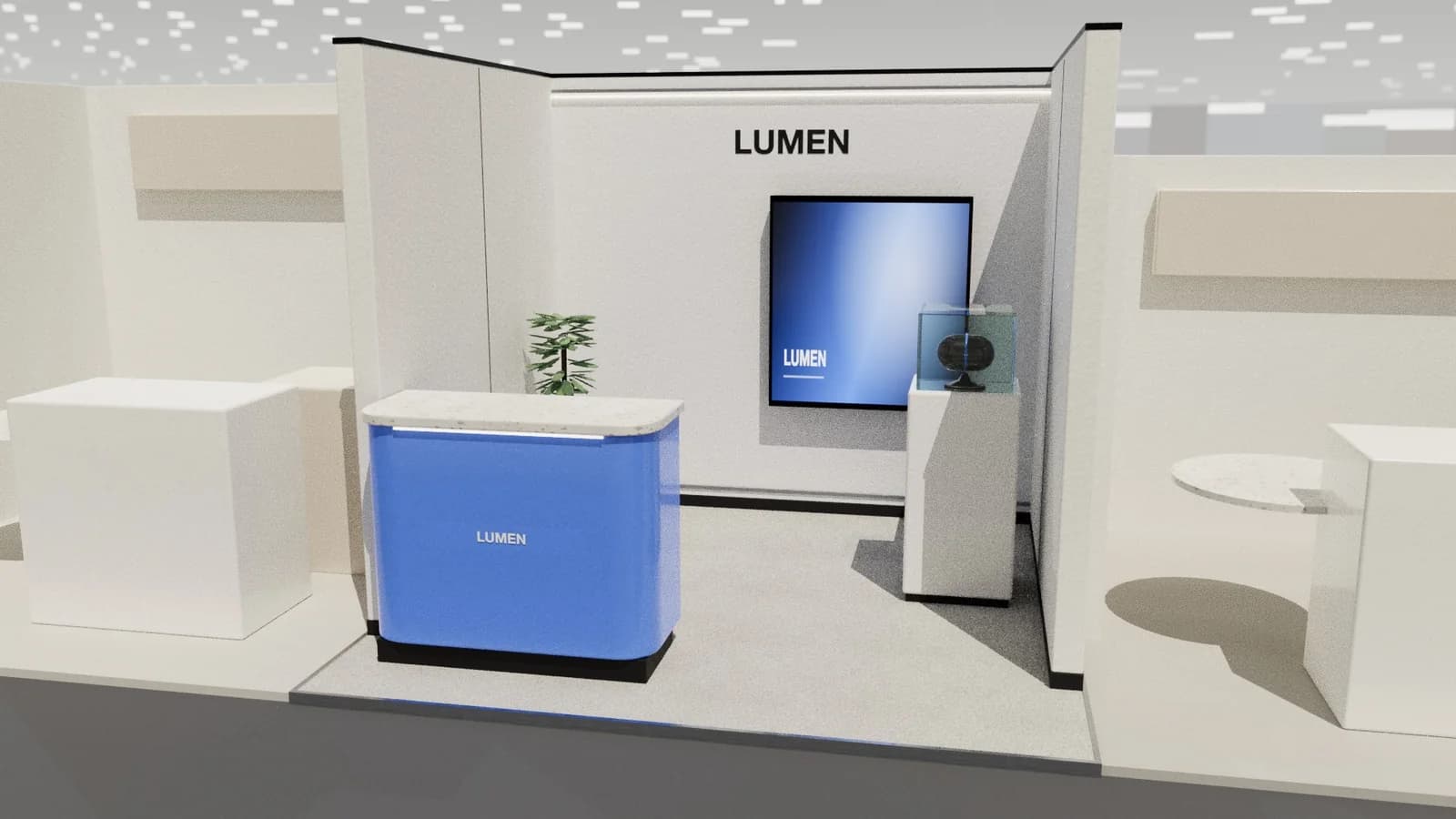 Compact row: 3 × 3 m row stand exhibition stand idea