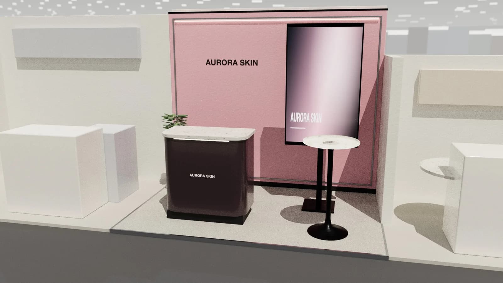 Startup pod: 3 × 2 m row stand exhibition stand idea